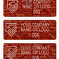 5,000 Tamper Evident Holographic Bright Red Security Label Seal Sticker, Rectangle 2" x 0.75" (51mm x 19mm). Demetalized Laser Customization. >Click on item details to customize it.