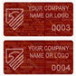 5,000 Tamper Evident Holographic Bright Red Security Label Seal Sticker, Rectangle 2" x 1" (51mm x 25mm). Demetalized Laser Customization. >Click on item details to customize it.