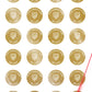 5,000 Gold TamperVoidPro Tamper Evident Security Labels Seal Sticker, Round/ Circle 0.625" diameter (16mm). Demetalized Laser Customization. >Click on item details to customize it.
