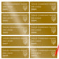 5,000 Gold TamperVoidPro Tamper Evident Security Labels Seal Sticker, Rectangle 1.5" x 0.6" (38mm x 15mm). Demetalized Laser Customization. >Click on item details to customize it.