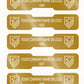 1,000 Gold TamperVoidPro Tamper Evident Security Labels Seal Sticker, Dogbone Shape Size 1.75" x 0.375 (44mm x 9mm). Demetalized Laser Customization. >Click on item details to customize it.