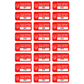 10,000 Custom Printed Two Colors Asset Identification Tags 1" x 0.5" (25mm x 13mm) >Click on item details to customize.