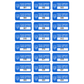 10,000 Custom Printed Two Colors Asset Identification Tags 1" x 0.5" (25mm x 13mm) >Click on item details to customize.