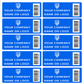 5,000 Custom Printed Two Colors Asset Identification Tags 1.5" x 0.6" (38mm x 15mm) >Click on item details to customize.