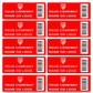 5,000 Custom Printed Two Colors Asset Identification Tags 1.5" x 0.6" (38mm x 15mm) >Click on item details to customize.