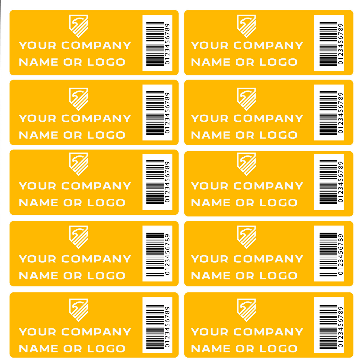 5,000 Custom Printed Two Colors Asset Identification Tags 1.5" x 0.6" (38mm x 15mm) >Click on item details to customize.