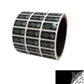 250 TamperColor® Black Custom Printed Security Labels: Tamper Evident, Rectangle 1" x 0.5" (25mm x 13mm) >Click on item details to customize.