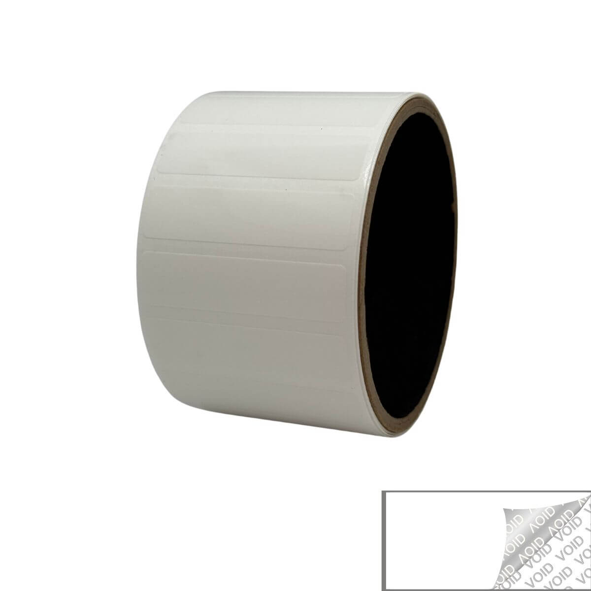 2,000 White TamperColor® Tamper Evident Security Label Seal Sticker, Rectangle 2" x 0.5" (51mm x 13mm).