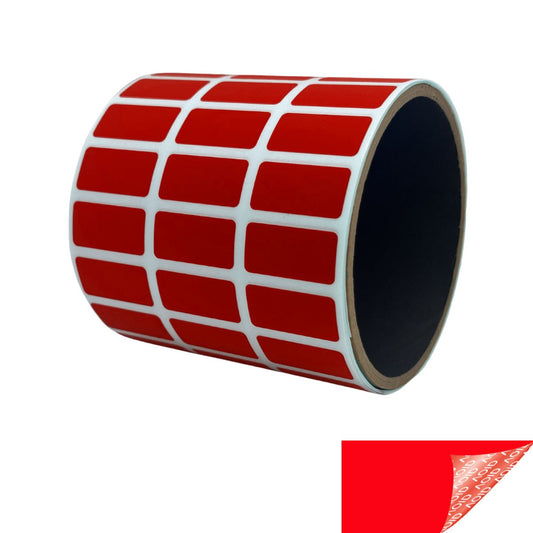 5,000 Red TamperGuard® Tamper Evident Security Label Seal Sticker Non Residue, Rectangle 1"x 0.5" (25mm x 13mm).