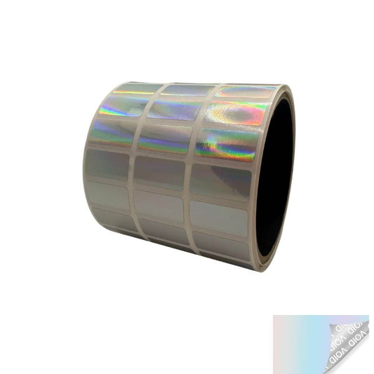 5,000 Rainbow TamperGuard® Tamper Evident Security Label Seal Sticker Non Residue, Rectangle 1"x 0.5" (25mm x 13mm).