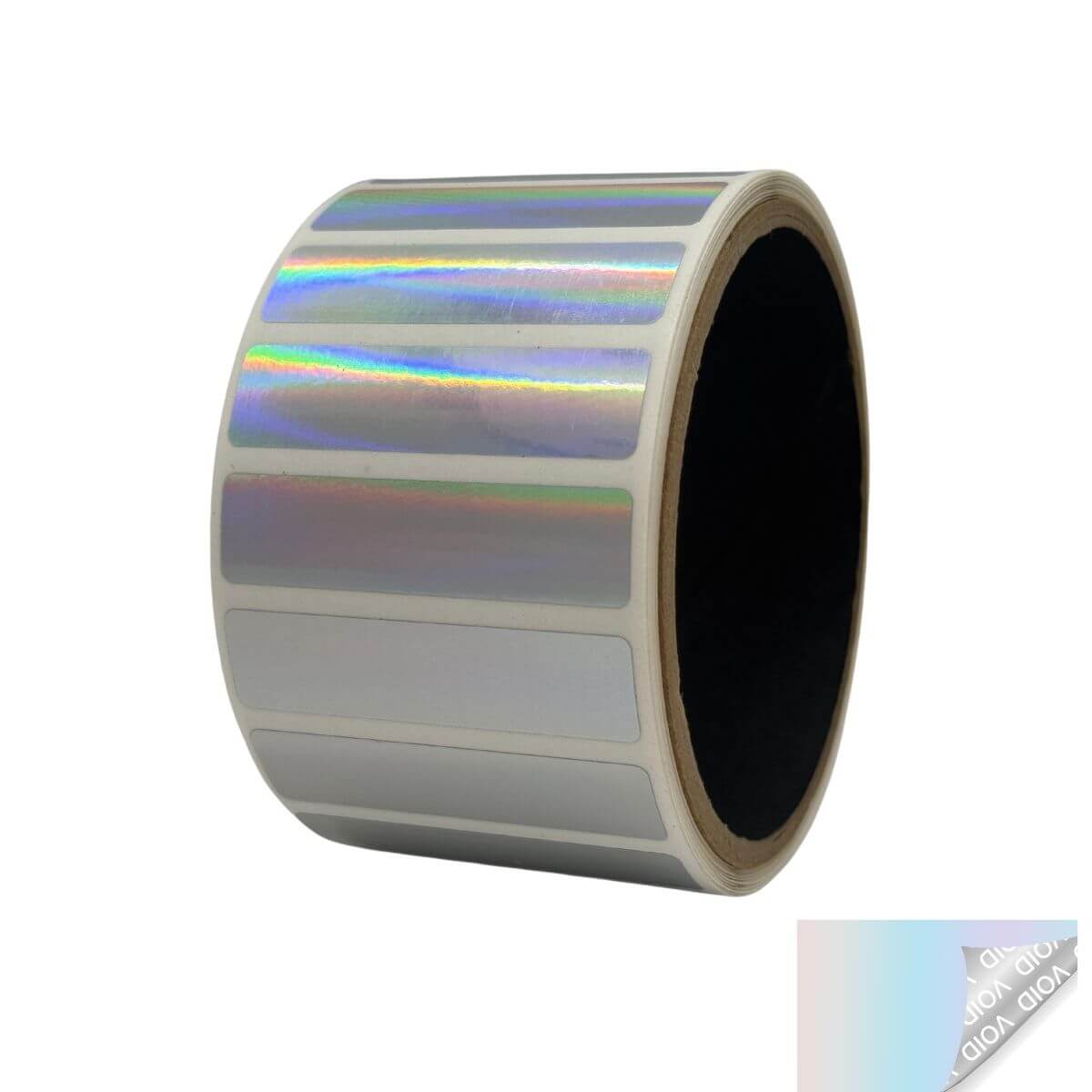 1,000 Rainbow No Residue Tamper-Evident Security Labels TamperGuard® Seal Sticker, Rectangle 2" x 0.5" (51mm x 13mm).