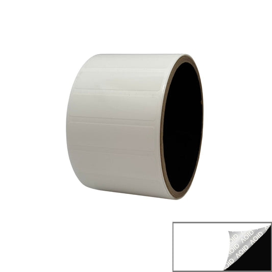 1,000 White No Residue Tamper-Evident Security Labels TamperGuard® Seal Sticker, Rectangle 2" x 0.5" (51mm x 13mm).