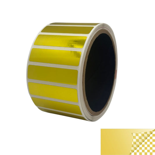 5,000 Gold TamperVoidPro¬Æ Bright Gold Metallic Tamper-Evident Security Labels Seal Sticker, Rectangle 2" x 0.5" (51mm x 13mm).
