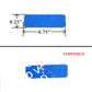250 Blue Tamper-Evident Security Labels TamperColor® Seal Stickers, Rectangle 0.75" x 0.25" (19mm x 6mm).