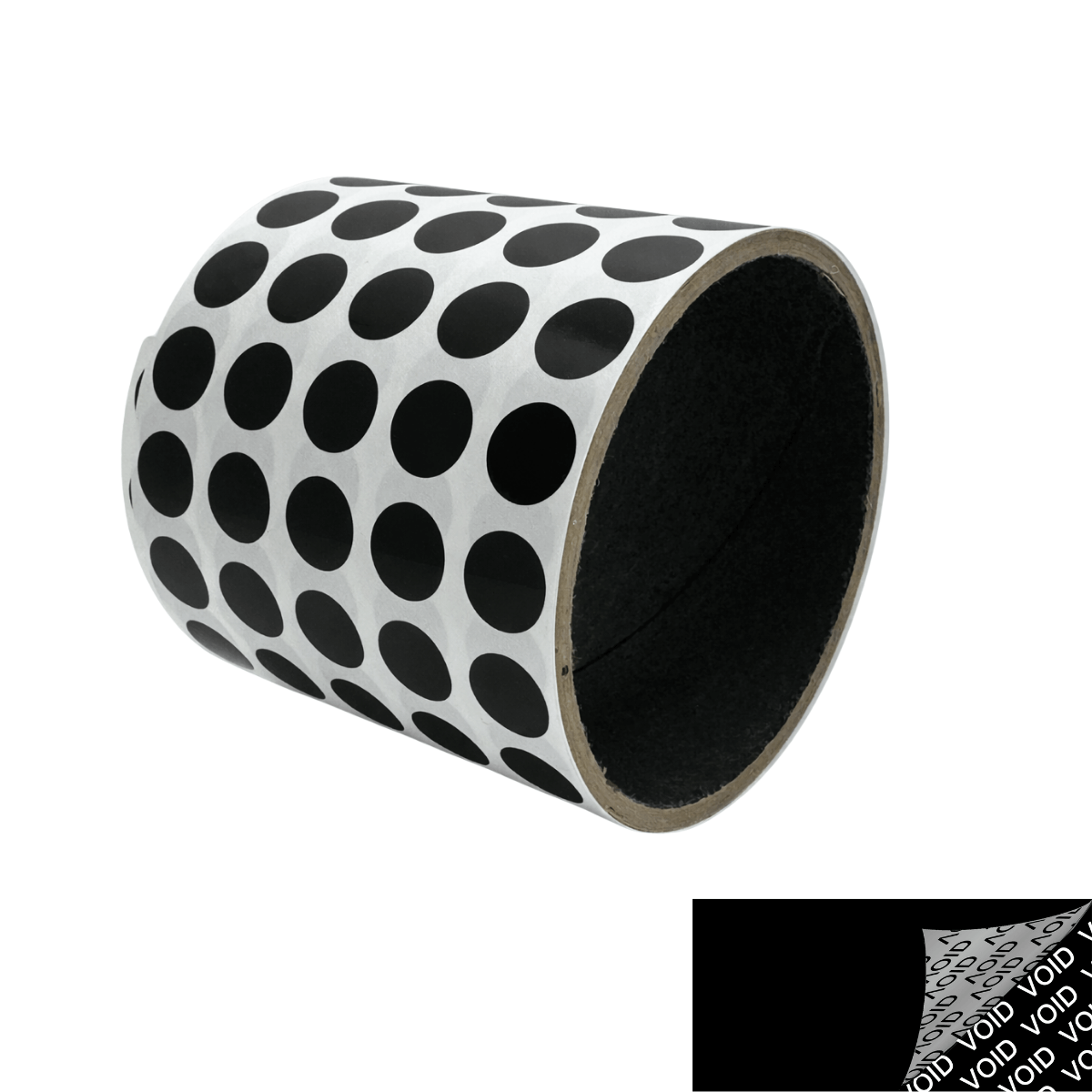 2,000 Black Tamper-Evident Security Labels TamperColor® Seal Stickers, Circle 0.5" (13mm).