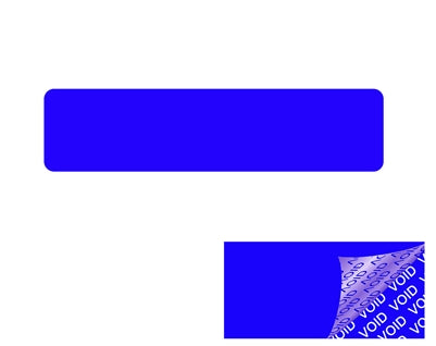 5,000 Blue TamperColor® Tamper Evident Security Label Seal Sticker, Rectangle 2" x 0.5" (51mm x 13mm).