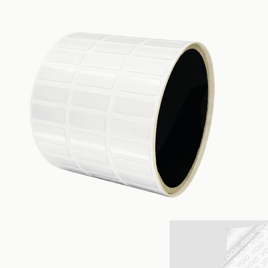 5,000 Clear Tamper-Evident Security Labels TamperColor® Seal Stickers, Rectangle 0.75" x 0.25" (19mm x 6mm).