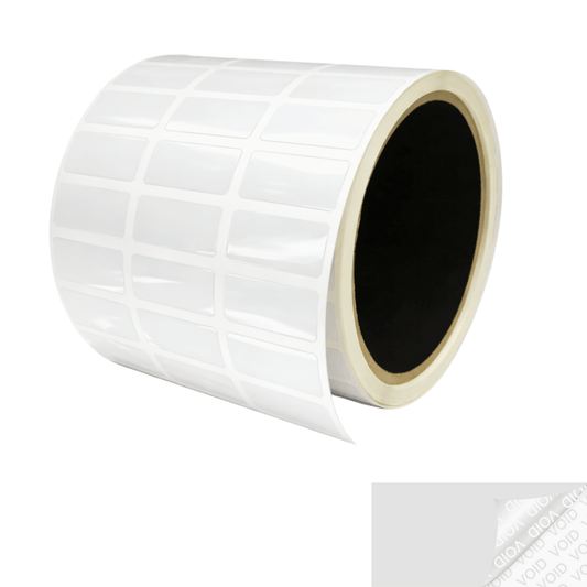 5,000 Clear Tamper-Evident Security Labels TamperColor® Seal Stickers, Rectangle 1" x 0.5" (25mm x 13mm).