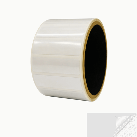 250 Clear TamperColor® Tamper Evident Security Label Seal Sticker, Rectangle 2" x 0.5" (51mm x 13mm).