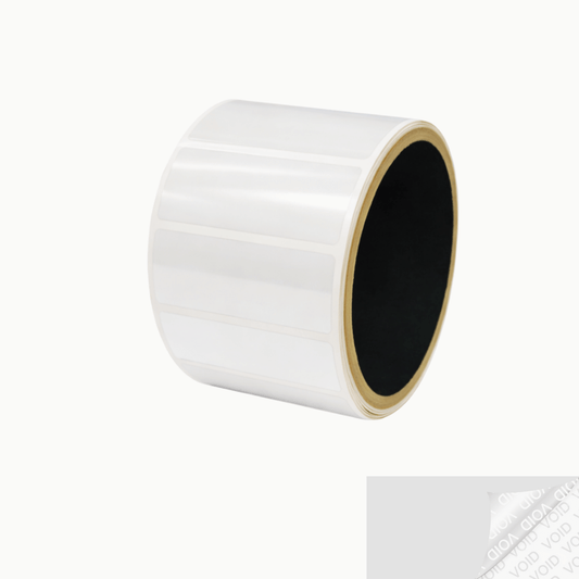 250 Clear TamperColor® Tamper Evident Security Label Seal Sticker, Rectangle 2" x 0.75" (51mm x 19mm).