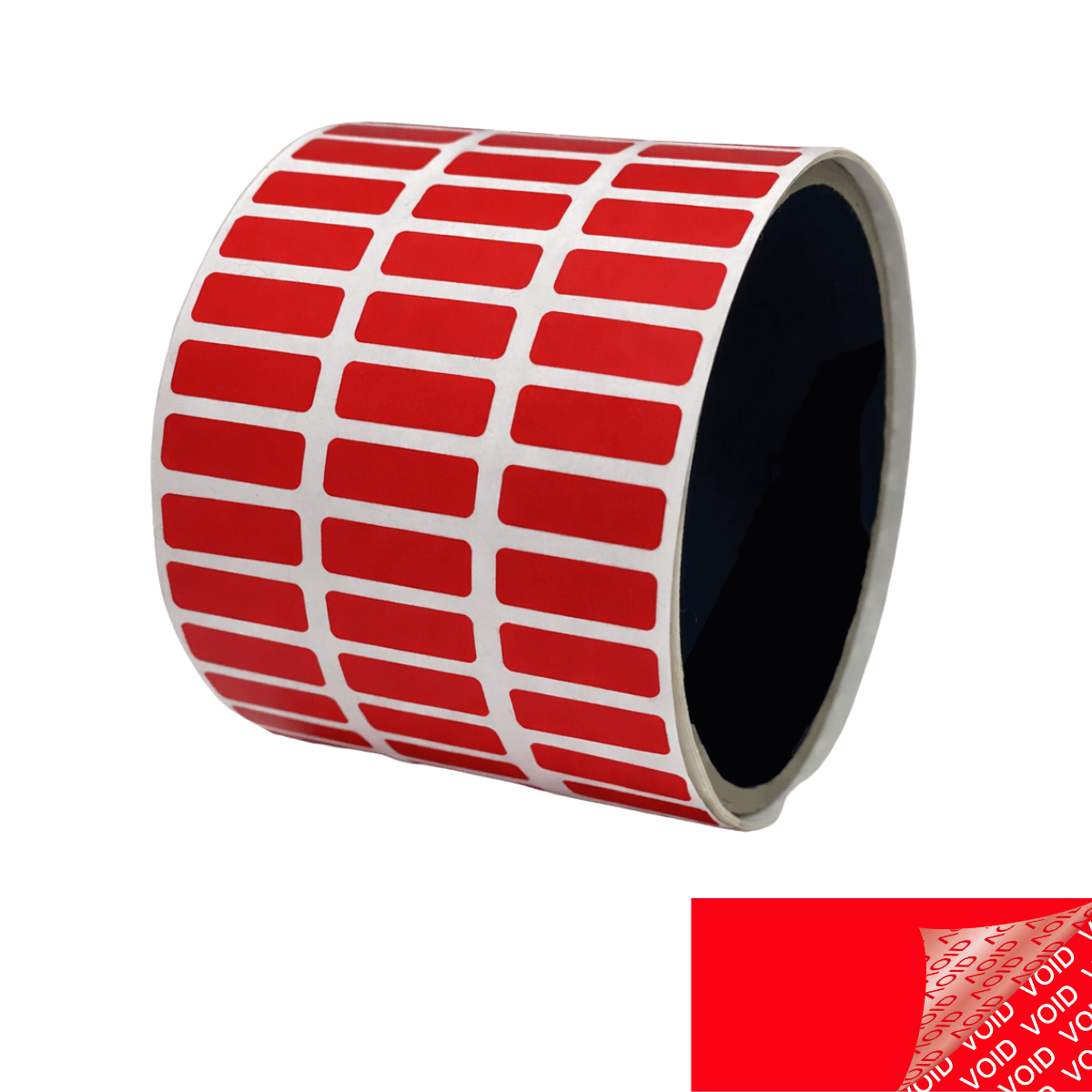 250 Red TamperColor® Tamper Evident Labels — 0.75