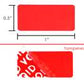 250 Red Tamper-Evident Security Labels TamperColor® Seal Stickers, Rectangle 1" x 0.5" (25mm x 13mm).