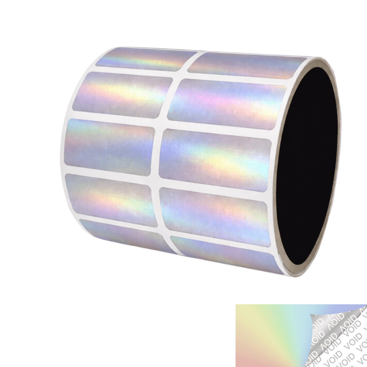 1,000 Rainbow Tamper-Evident Security Labels TamperColor® Seal Stickers, Rectangle 1.5" x 0.6" (38mm x 15mm).
