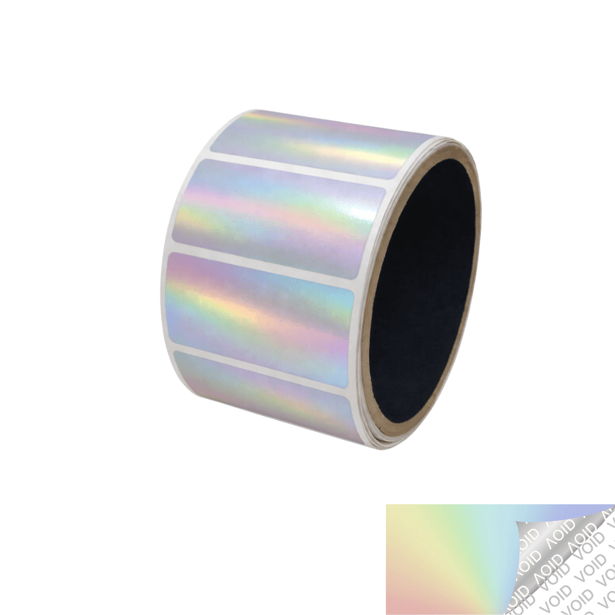 5,000 Rainbow TamperColor® Tamper Evident Security Label Seal Sticker, Rectangle 2" x 1" (51mm x 25mm).