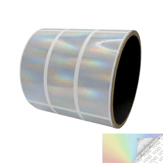 2,000 Rainbow Tamper-Evident Security Labels TamperColor® Seal Stickers, Rectangle 2.75" x 1" (70mm x 25mm).