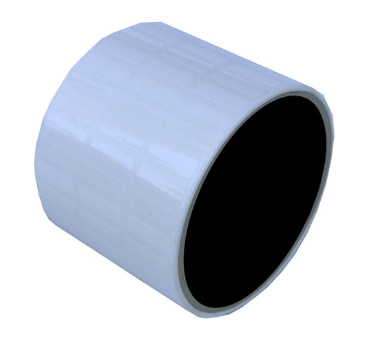 500 White Tamper-Evident Security Labels TamperColor® Seal Stickers, Rectangle 0.75" x 0.25" (19mm x 6mm).