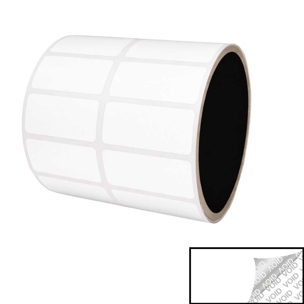 2,000 White Tamper-Evident Security Labels TamperColor® Seal Stickers, Rectangle 1.5" x 0.6" (38mm x 15mm).