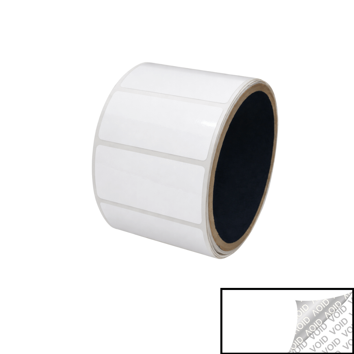 500 White TamperColor® Tamper Evident Security Label Seal Sticker, Rectangle 2" x 1" (51mm x 25mm).