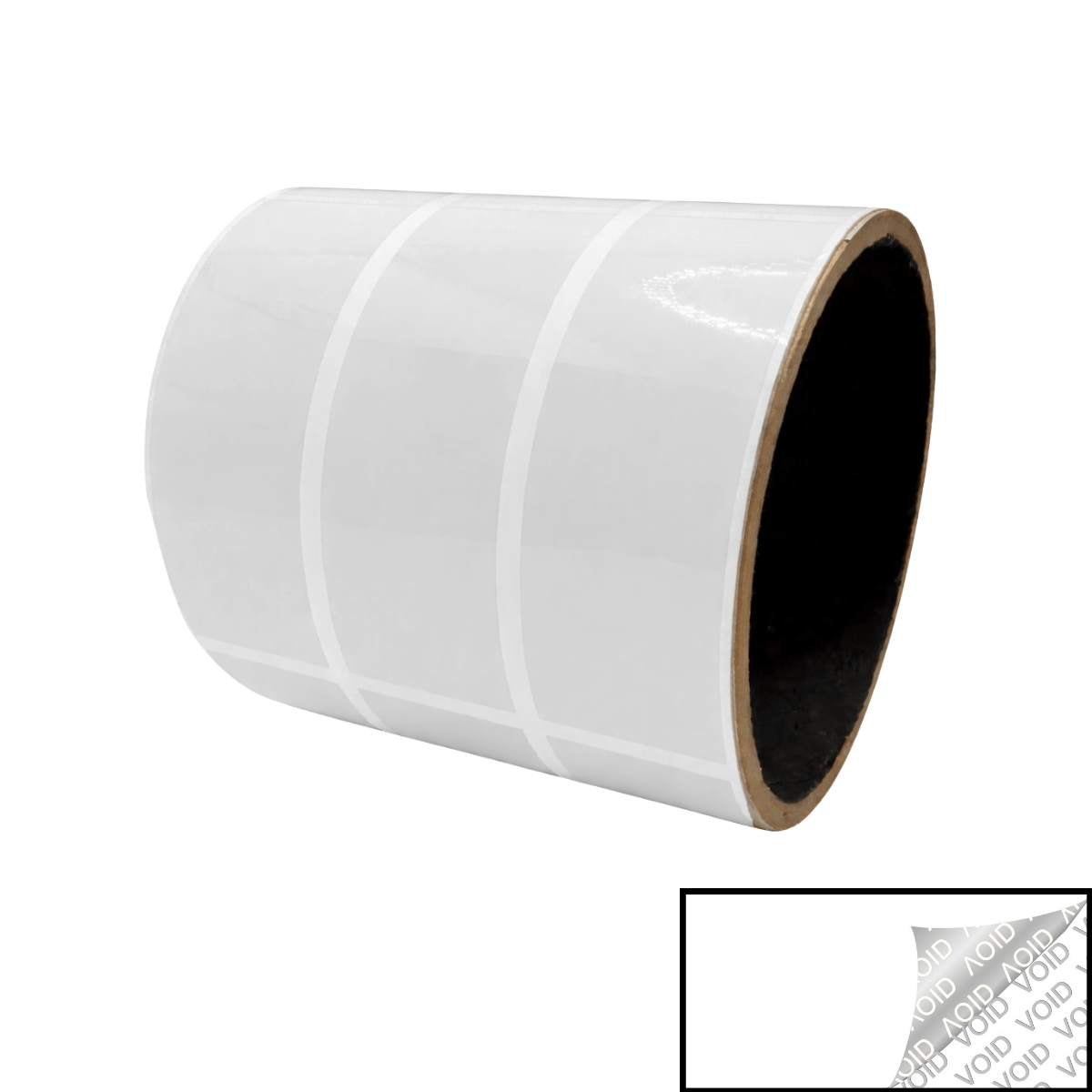 1,000 White Tamper-Evident Security Labels TamperColor® Seal Stickers, Rectangle 2.75" x 1" (70mm x 25mm).