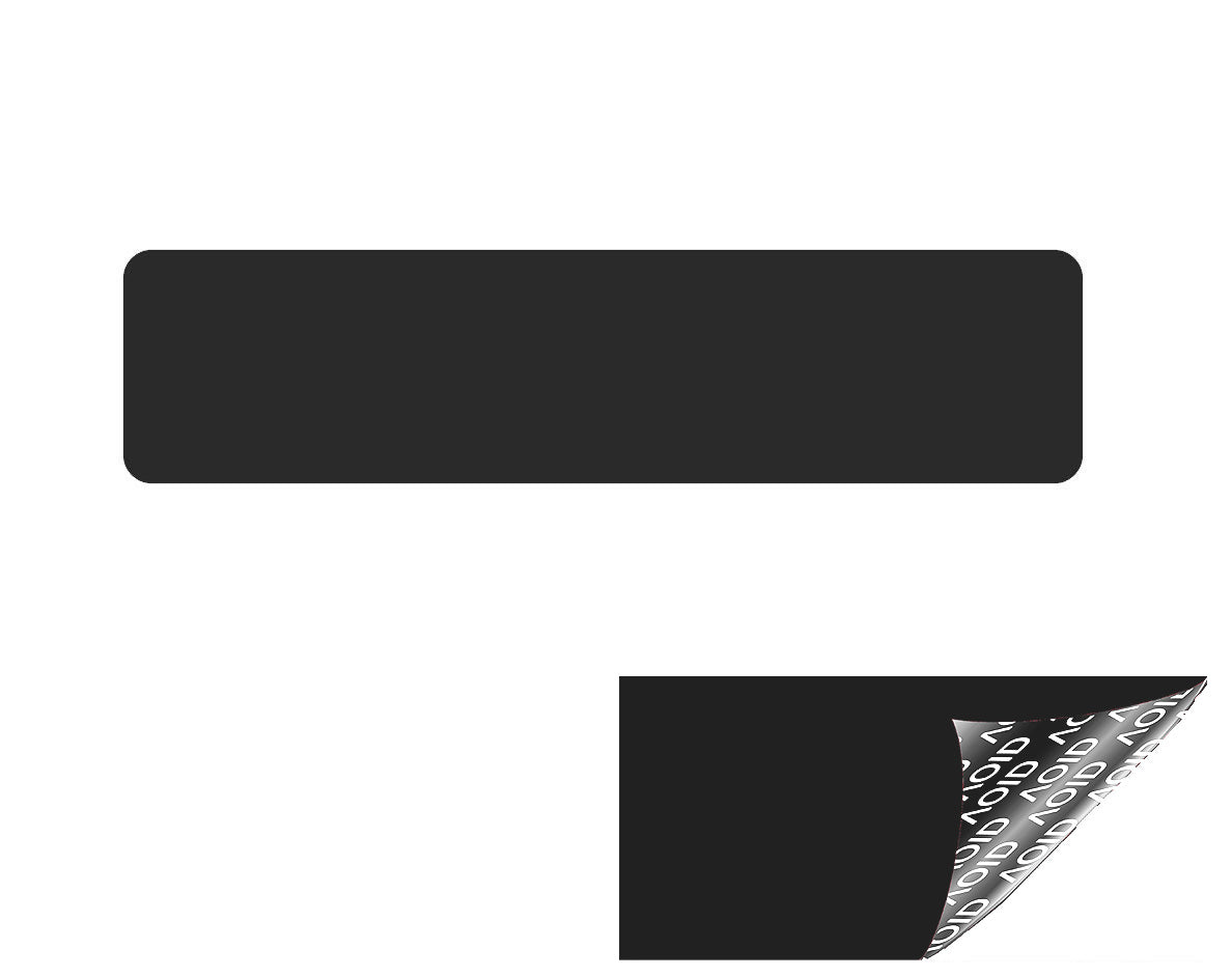2,000 Black No Residue Tamper-Evident Security Labels TamperGuard® Seal Sticker, Rectangle 2" x 0.5" (51mm x 13mm).