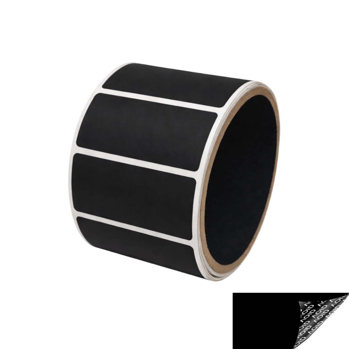 1,000 Black No Residue Tamper-Evident Security Labels TamperGuard® Seal Sticker, Rectangle 2" x 1" (51mm x 25mm).