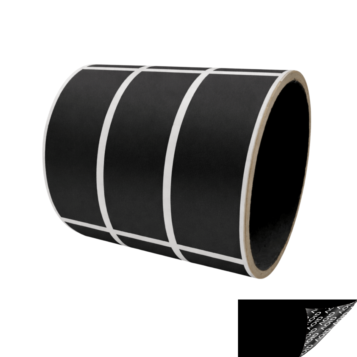 1,000 Black No Residue Tamper-Evident Security Labels TamperGuard® Seal Sticker, Rectangle 2.75" x 1" (70mm x 25mm).
