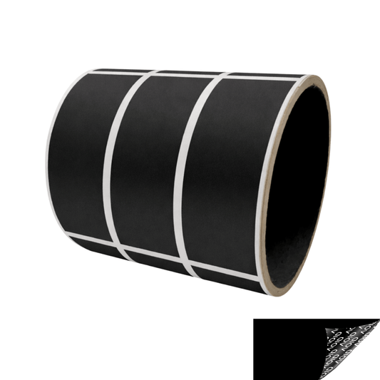 10,000 Black No Residue Tamper-Evident Security Labels TamperGuard® Seal Sticker, Rectangle 2.75" x 1" (70mm x 25mm).