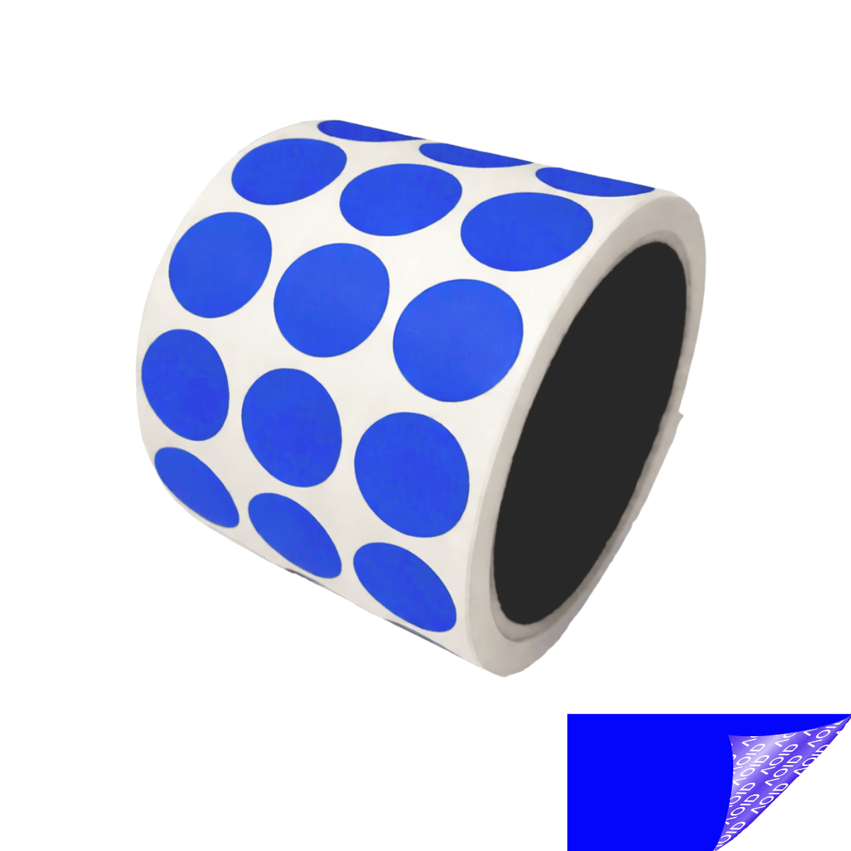 250 Blue No Residue Tamper-Evident Security Labels TamperGuard® Seal Sticker, Round/ Circle 0.75" diameter (19mm).