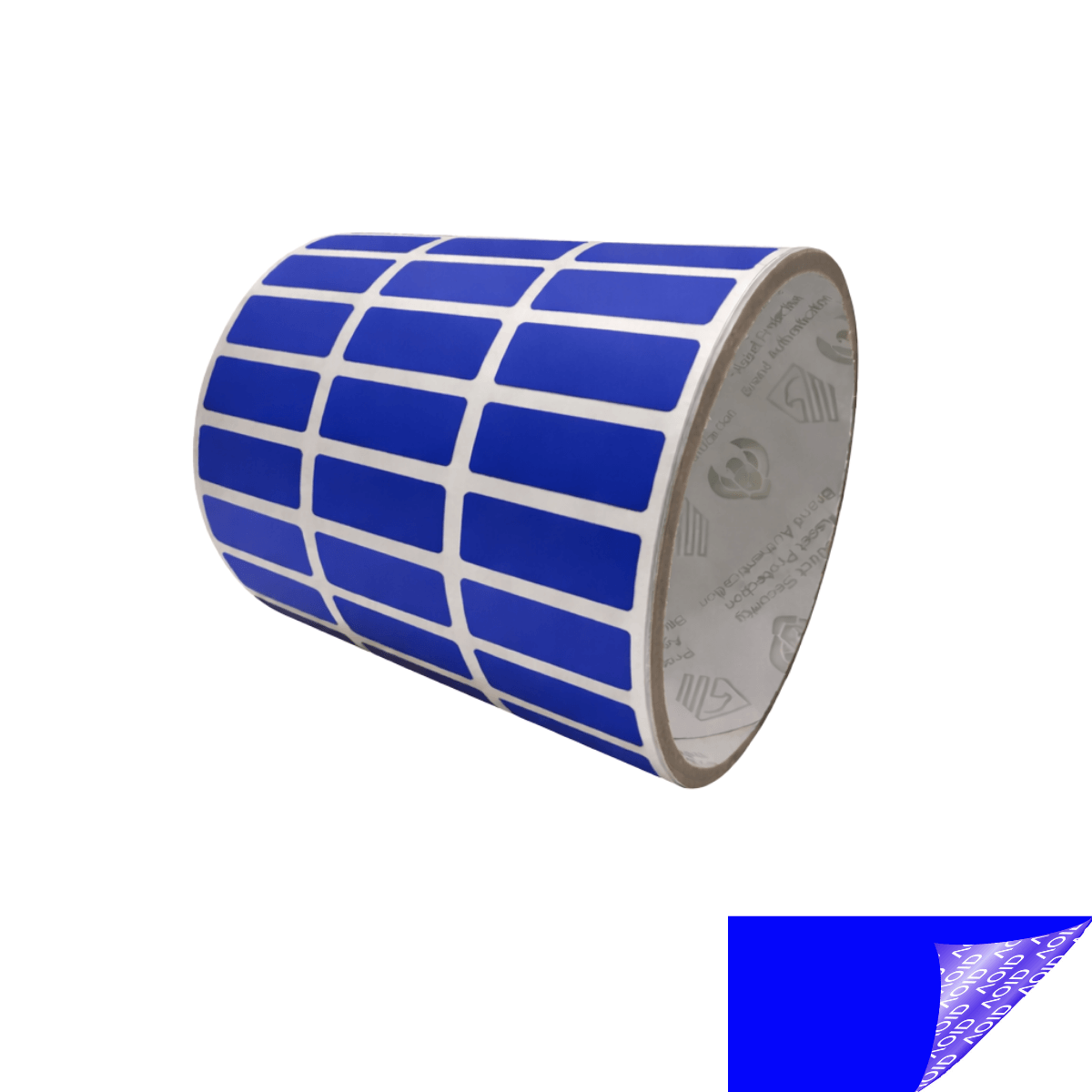 2,000 Blue TamperGuard® Tamper Evident Security Label Seal Sticker Non Residue, Rectangle 1"x 0.375" (25mm x 9mm).