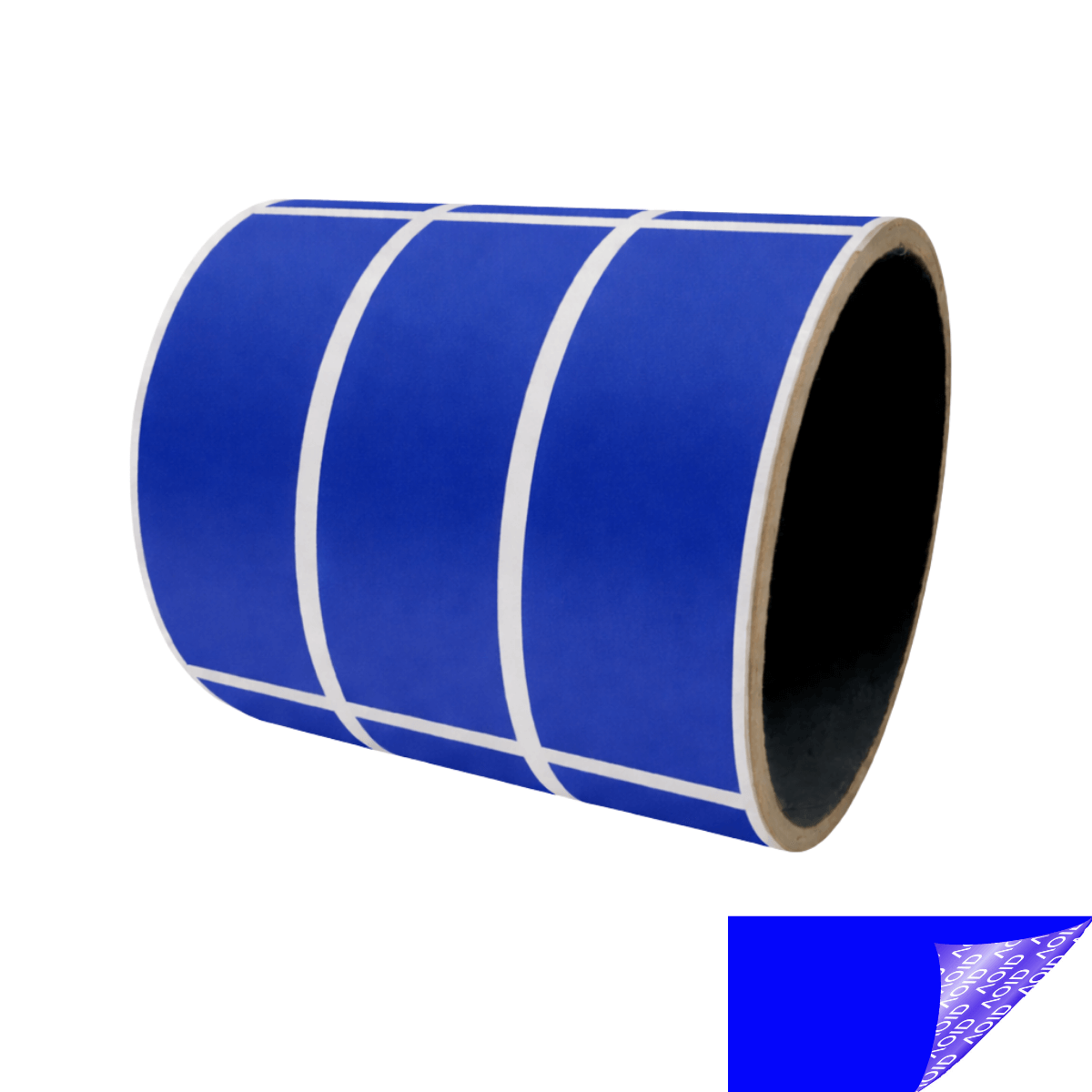250 Blue No Residue Tamper-Evident Security Labels TamperGuard® Seal Sticker, Rectangle 2.75" x 1" (70mm x 25mm).