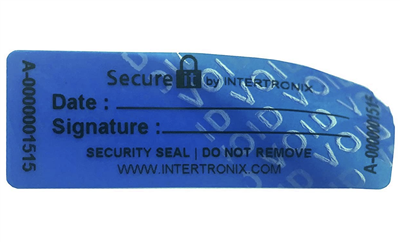 2,000 Secure.It Blue Stickers No Residue Tamper-Evident Stickers -Tamper Proof Stickers -Security Seal -Tamper Resistant Labels TamperGuard®  -Quality Control TamperGuard®  -Unique Sequential Numbers.