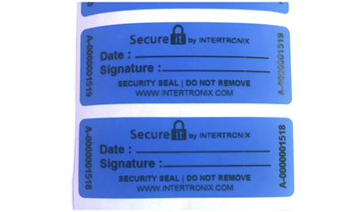 2,000 Secure.It Blue Stickers No Residue Tamper-Evident Stickers -Tamper Proof Stickers -Security Seal -Tamper Resistant Labels TamperGuard®  -Quality Control TamperGuard®  -Unique Sequential Numbers.