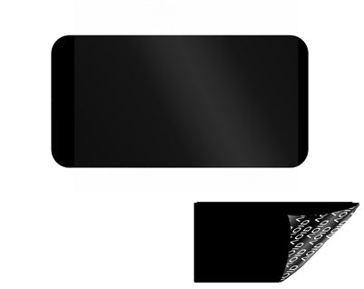 250 Black TamperGuard® Tamper Evident Security Label Seal Sticker Non Residue, Rectangle 1"x 0.5" (25mm x 13mm).
