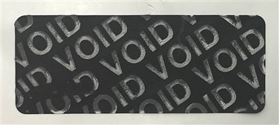 2,000 Black No Residue Tamper-Evident Security Labels TamperGuard® Seal Sticker, Rectangle 1.5" x 0.6" (38mm x 15mm).