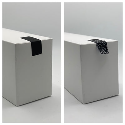2,000 Black No Residue Tamper-Evident Security Labels TamperGuard® Seal Sticker, Rectangle 1.5" x 0.6" (38mm x 15mm).