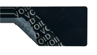 1,000 Black No Residue Tamper-Evident Security Labels TamperGuard® Seal Sticker, Rectangle 2" x 1" (51mm x 25mm).