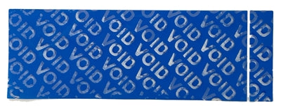 250 Blue No Residue Tamper-Evident Security Labels TamperGuard® Seal Sticker, Rectangle 2.75" x 1" (70mm x 25mm).