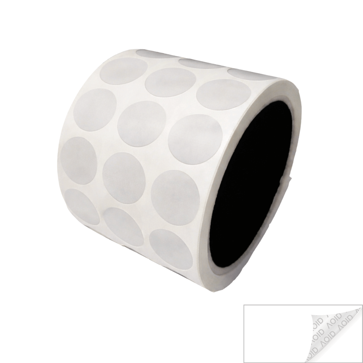 5,000 Clear No Residue Tamper-Evident Security Labels TamperGuard® Seal Sticker, Round/ Circle 0.75" diameter (19mm).