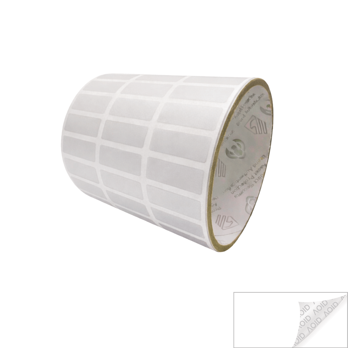 2,000 Clear TamperGuard® Tamper Evident Security Label Seal Sticker Non Residue, Rectangle 1"x 0.375" (25mm x 9mm).