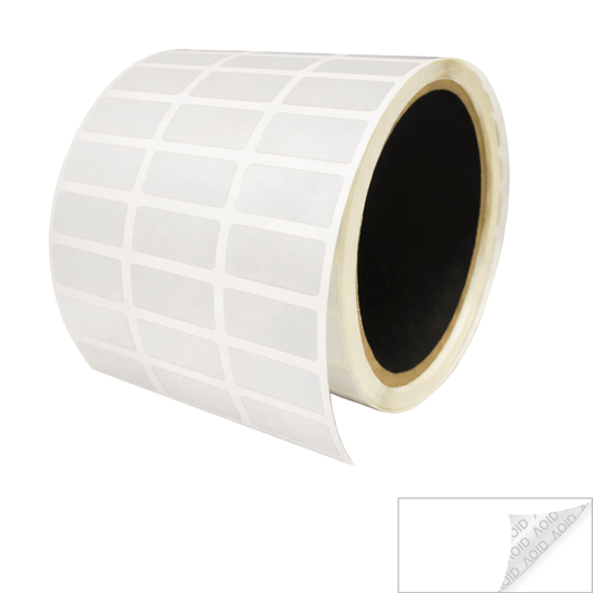 500 Clear TamperGuard® Tamper Evident Security Label Seal Sticker Non Residue, Rectangle 1"x 0.5" (25mm x 13mm).
